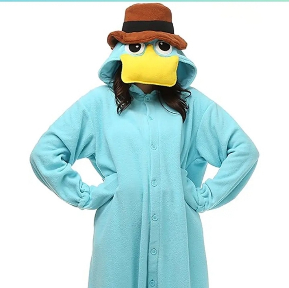 Adult Onesie Platypus Pajamas Halloween Cosplay Costumes